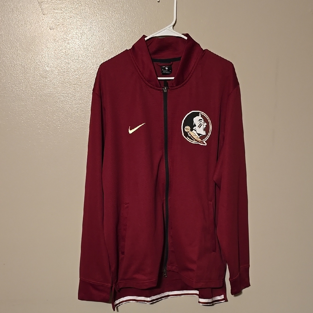 Nike‎ Dri-Fit Maroon Full Zip Lightweight Jacket Mens Size XL
